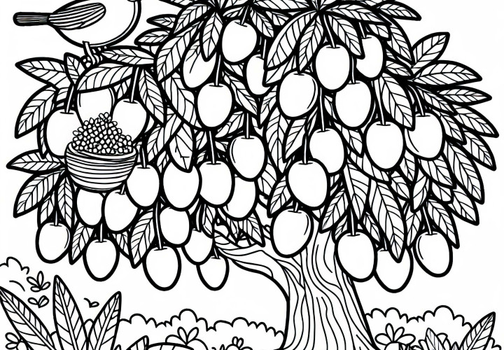 Wild Mango Coloring Page Free