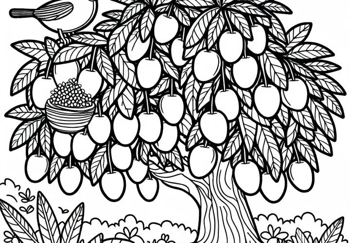 Wild Mango Coloring Page Free