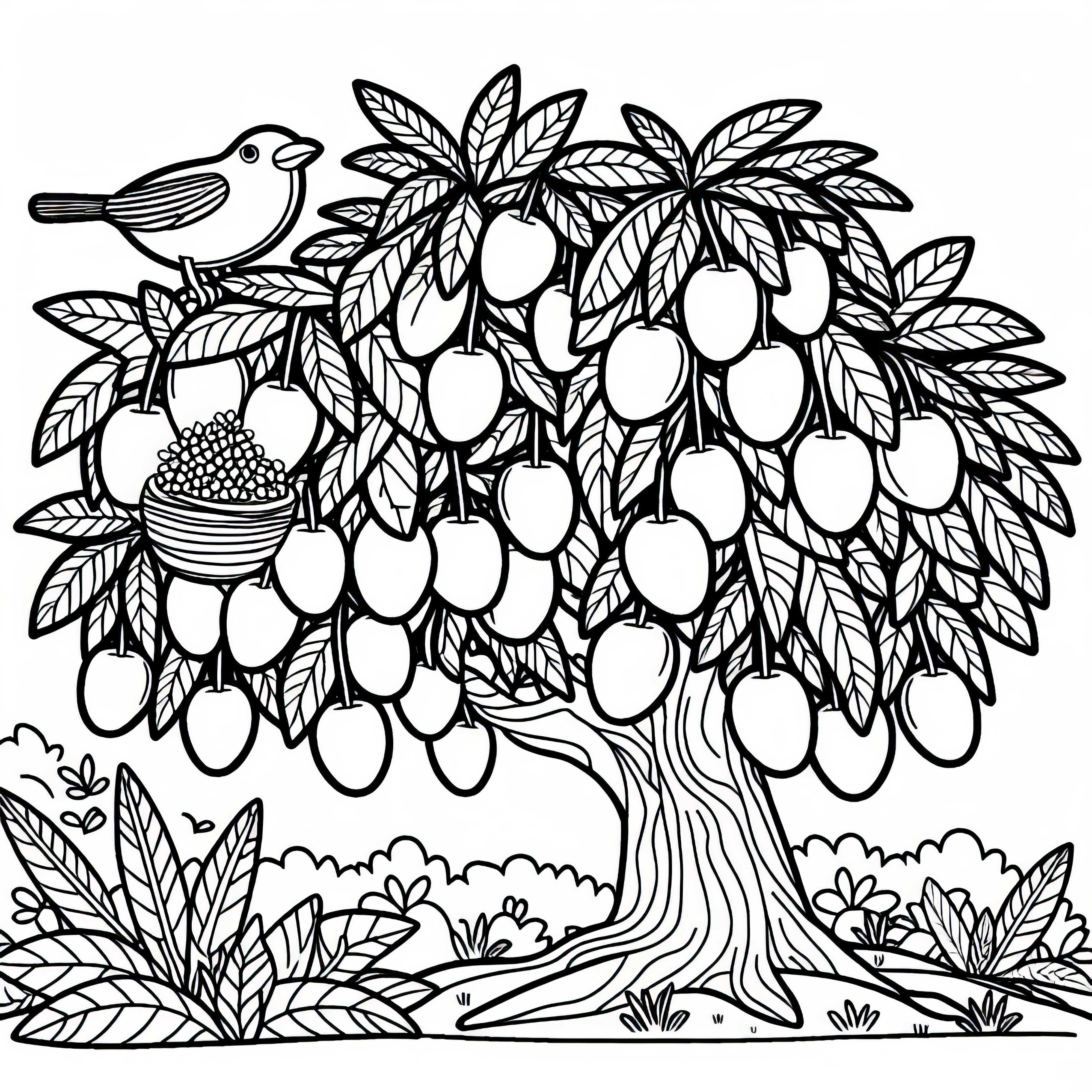 Wild Mango Coloring Page Free