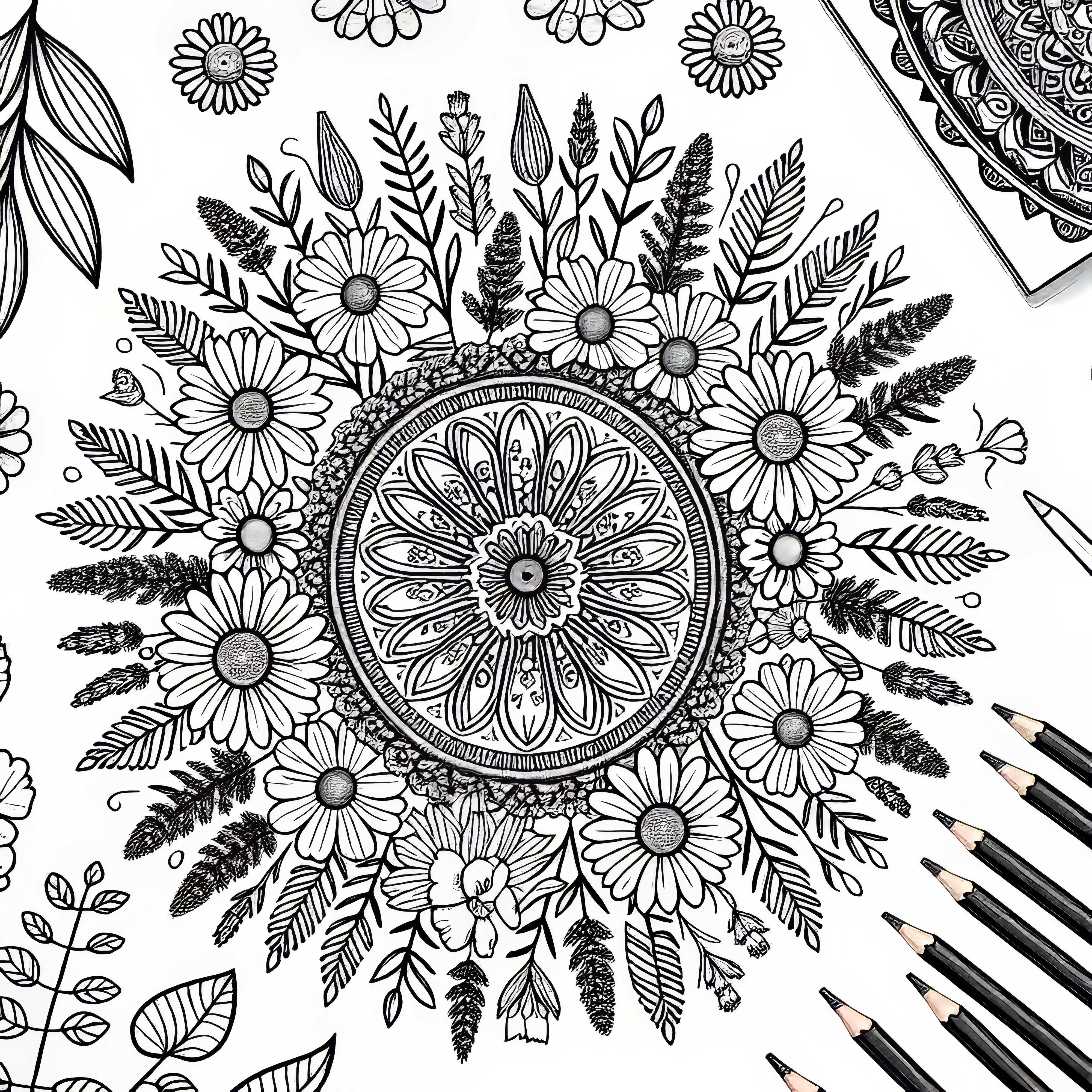 Barvna predloga mandale z rožami za poletje - Brezplačen prenos Cvetlični mandala barvni predlog za poletje – Brezplačno prenesi