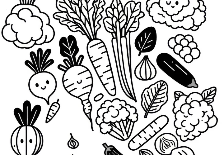 Free coloring page for vegetables