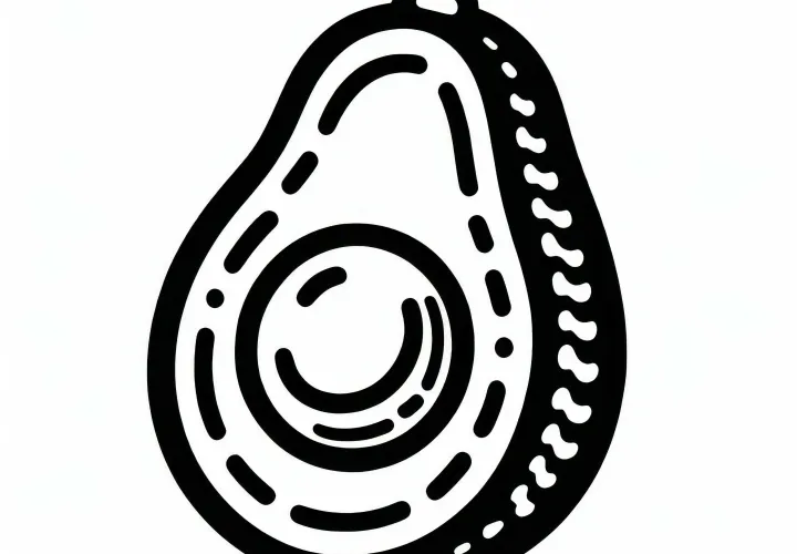 Free Avocado Coloring Page to Download