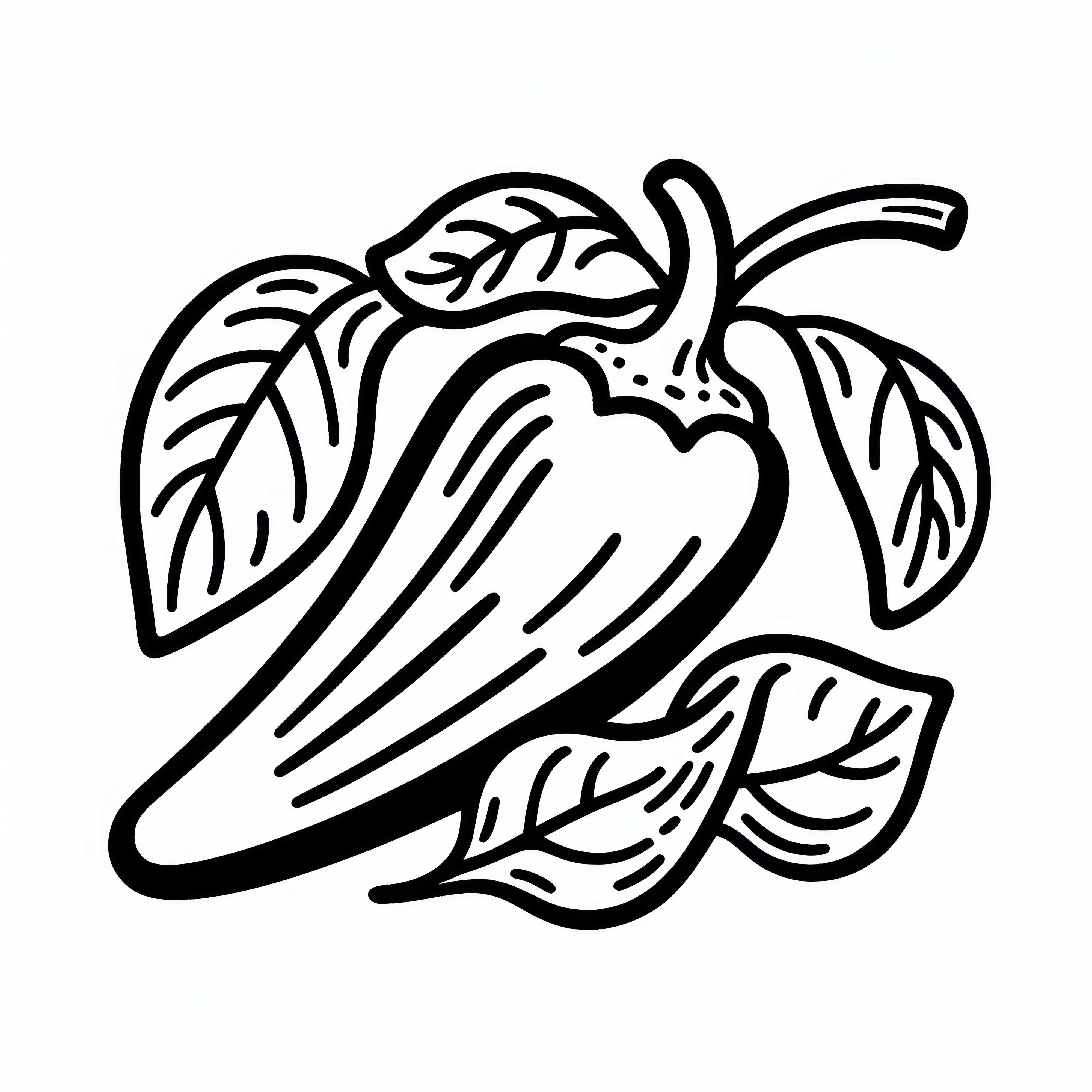 Piment, vert, rouge &ndash; Dessin &agrave; colorier gratuit