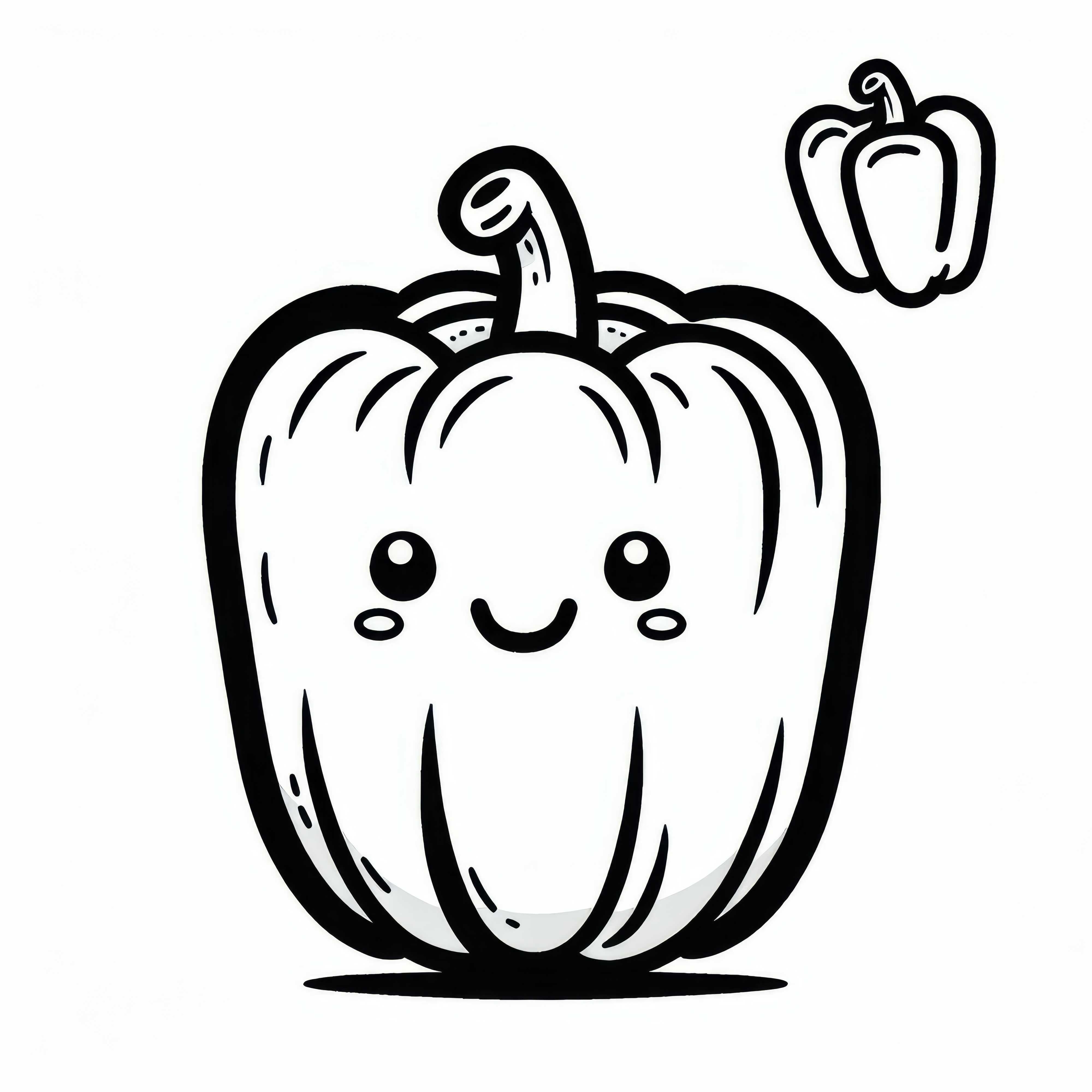 Coloriage de paprika gratuit