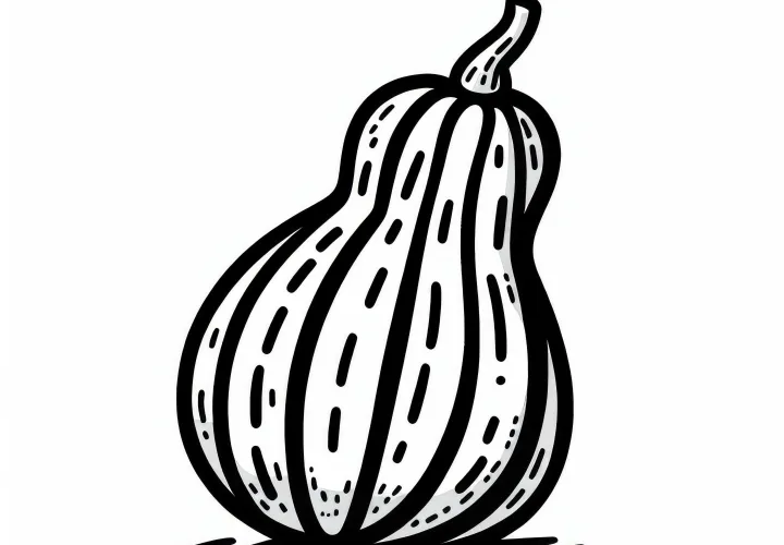 Bottle Gourd Coloring Page Free Download and Online Coloring