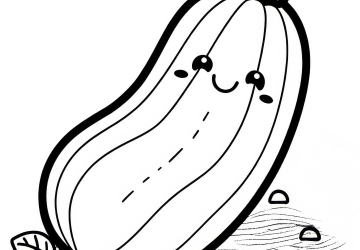 Coloriage de courgette gratuit