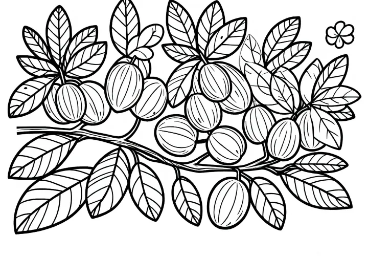 False Mango Tree and Hog Plum – Coloring Page for Free Download