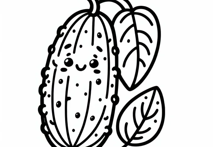 Download free cucumber coloring page