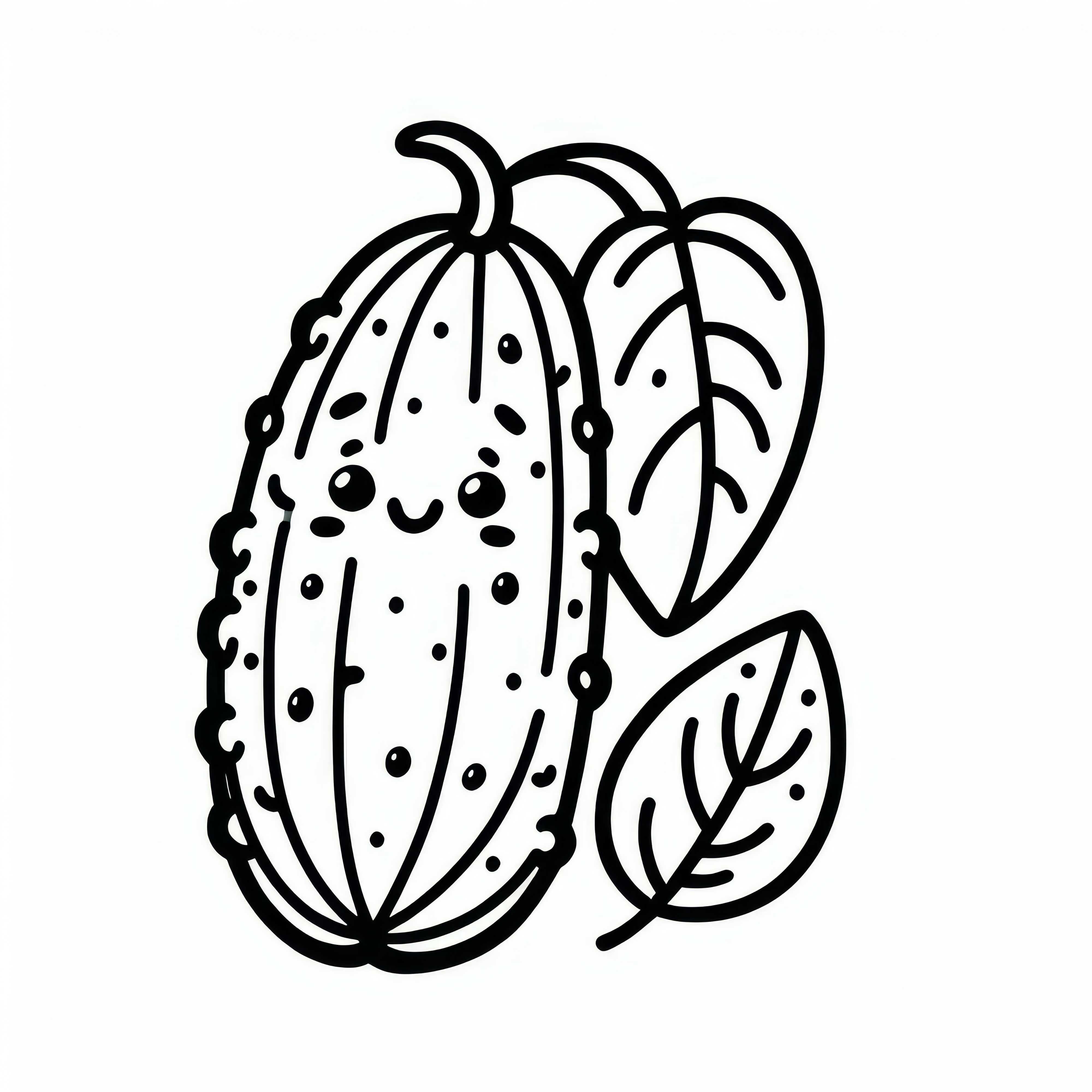 T&eacute;l&eacute;chargez gratuitement le mod&egrave;le de coloriage de concombre