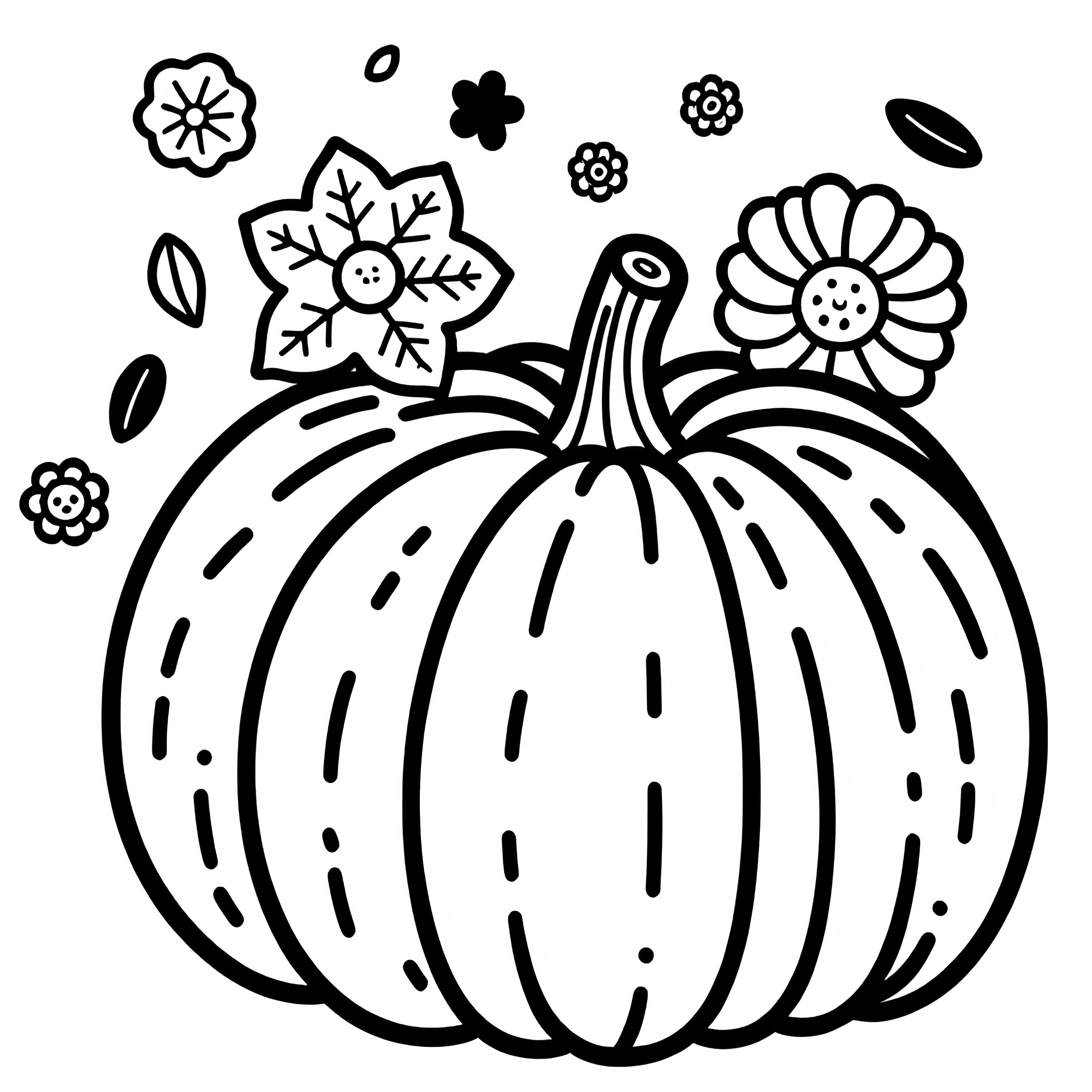 Mod&egrave;le de coloriage de courge Hokkaido gratuit