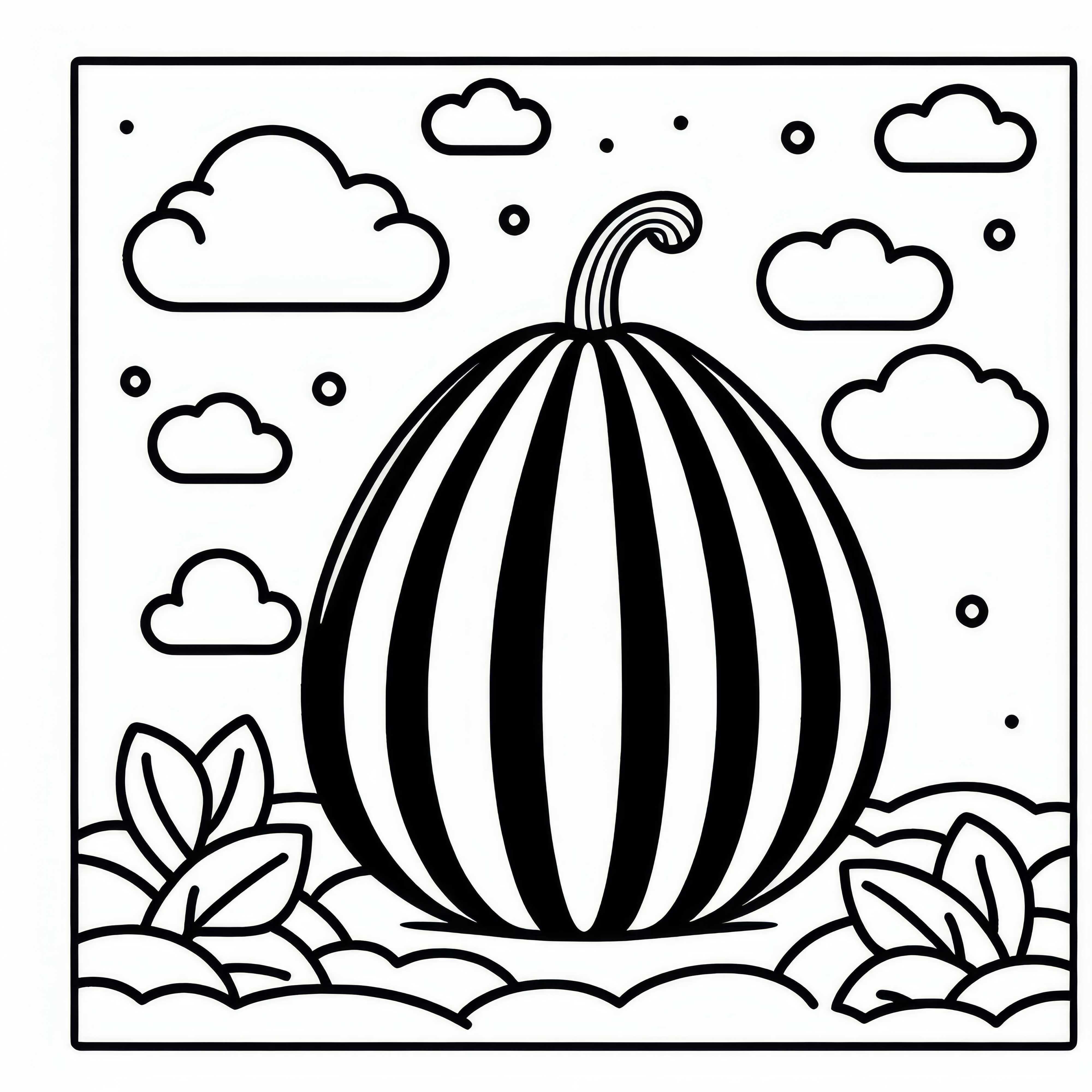 Mod&egrave;le de coloriage de luffa courge &eacute;ponge gratuit