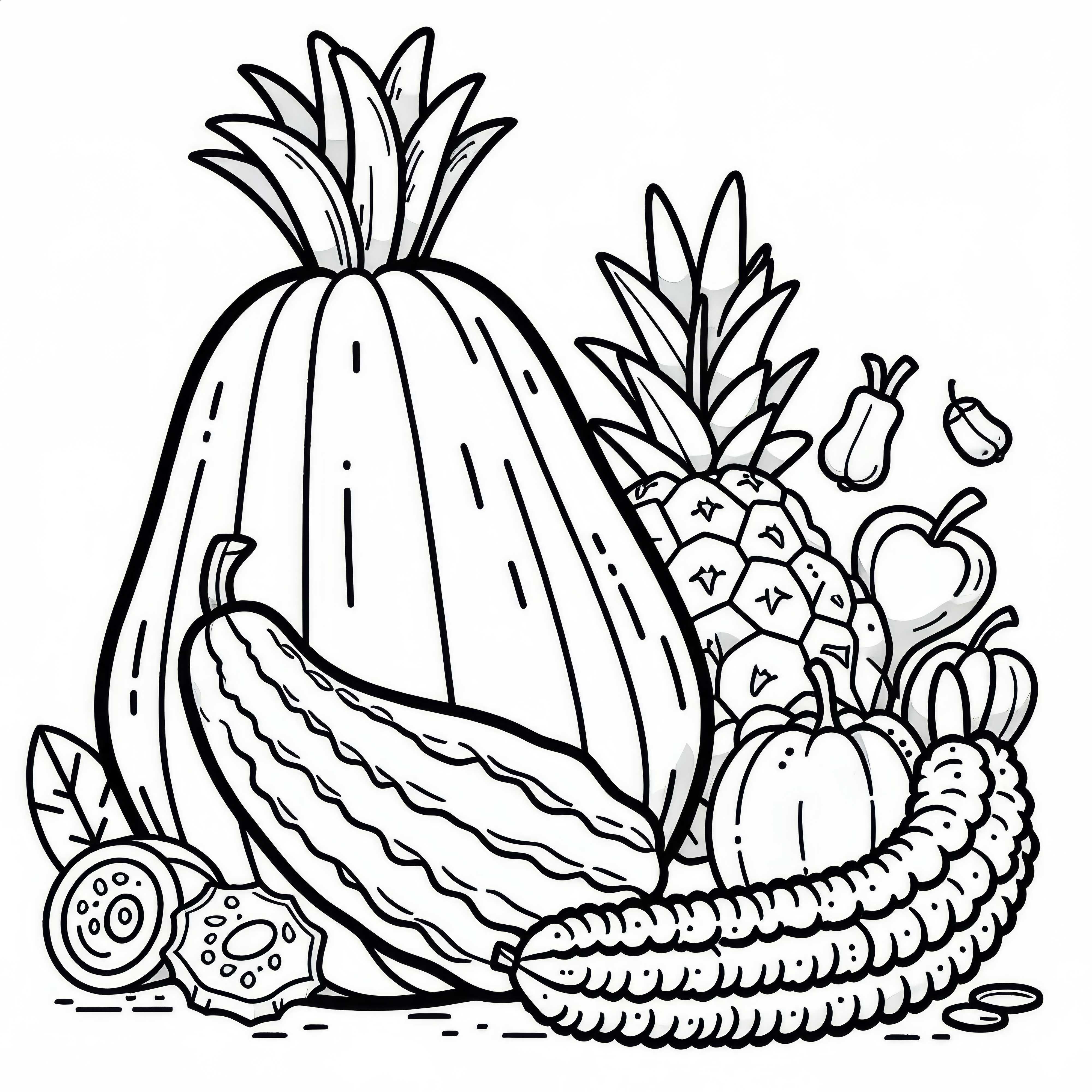 Image &agrave; colorier calebasse gratuit : T&eacute;l&eacute;charge d&egrave;s maintenant ton image !