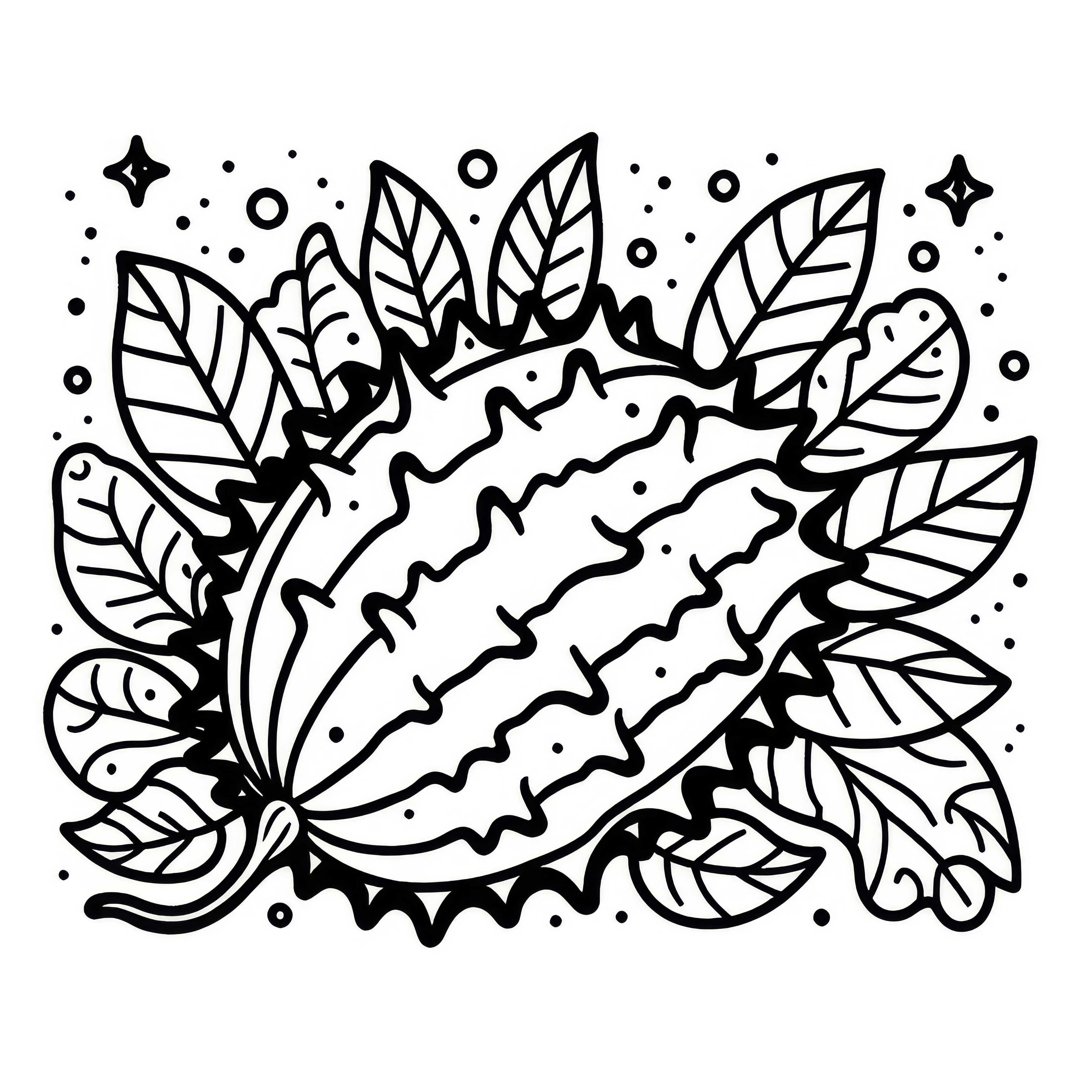 T&eacute;l&eacute;chargement gratuit de coloriage de Kiwano Hornmelon