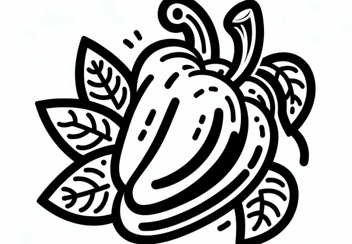 Cherry Pepper Coloring Page Free