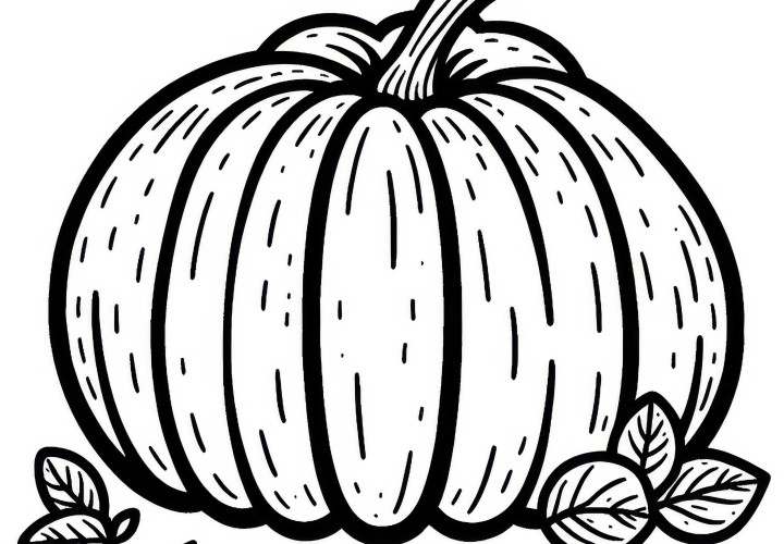 Dessins à colorier de courge musquée gratuits