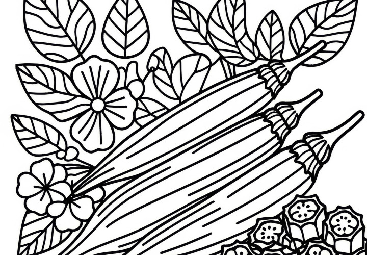 Coloriage d'okra gratuit