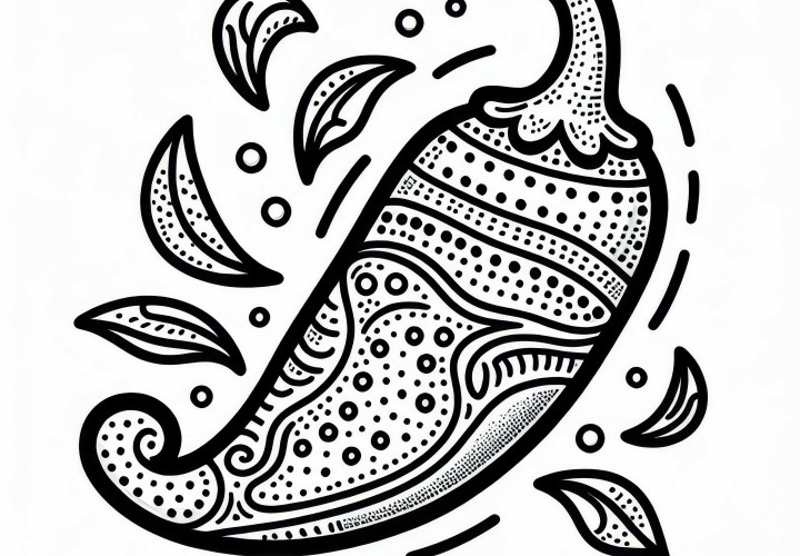 Coloriage de piment gratuit à imprimer et à colorier