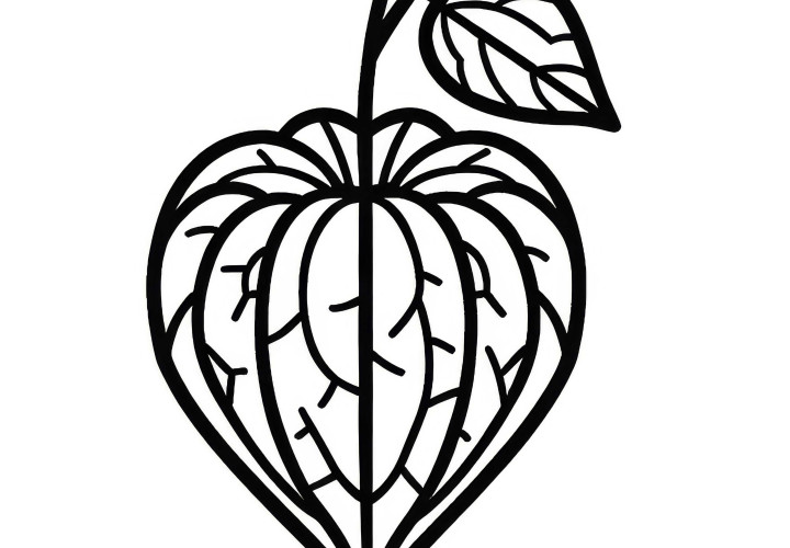 Téléchargez gratuitement un dessin à colorier de physalis