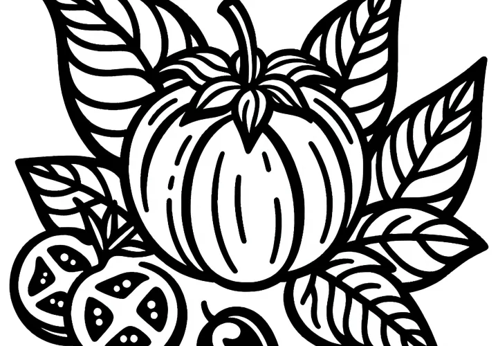 Free tomatillo coloring page to download