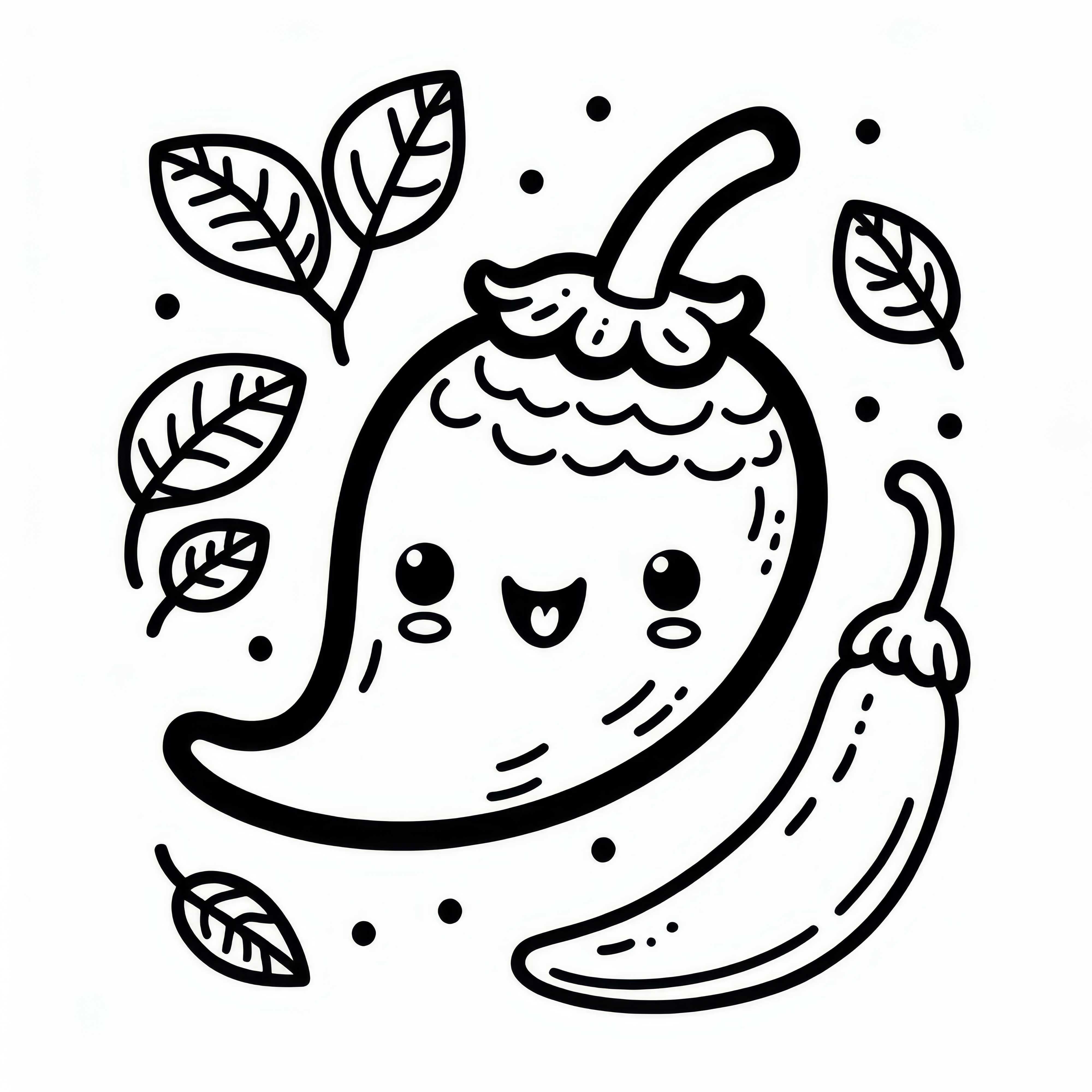 Image &agrave; colorier de piment tha&iuml; gratuit &agrave; t&eacute;l&eacute;charger