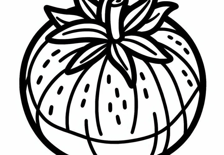 Free Tomato Coloring Page