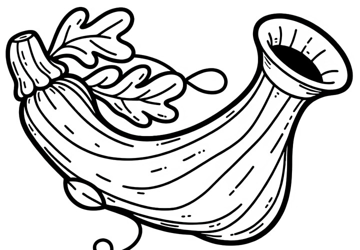 Image à colorier de courgette tromboncino à télécharger gratuitement