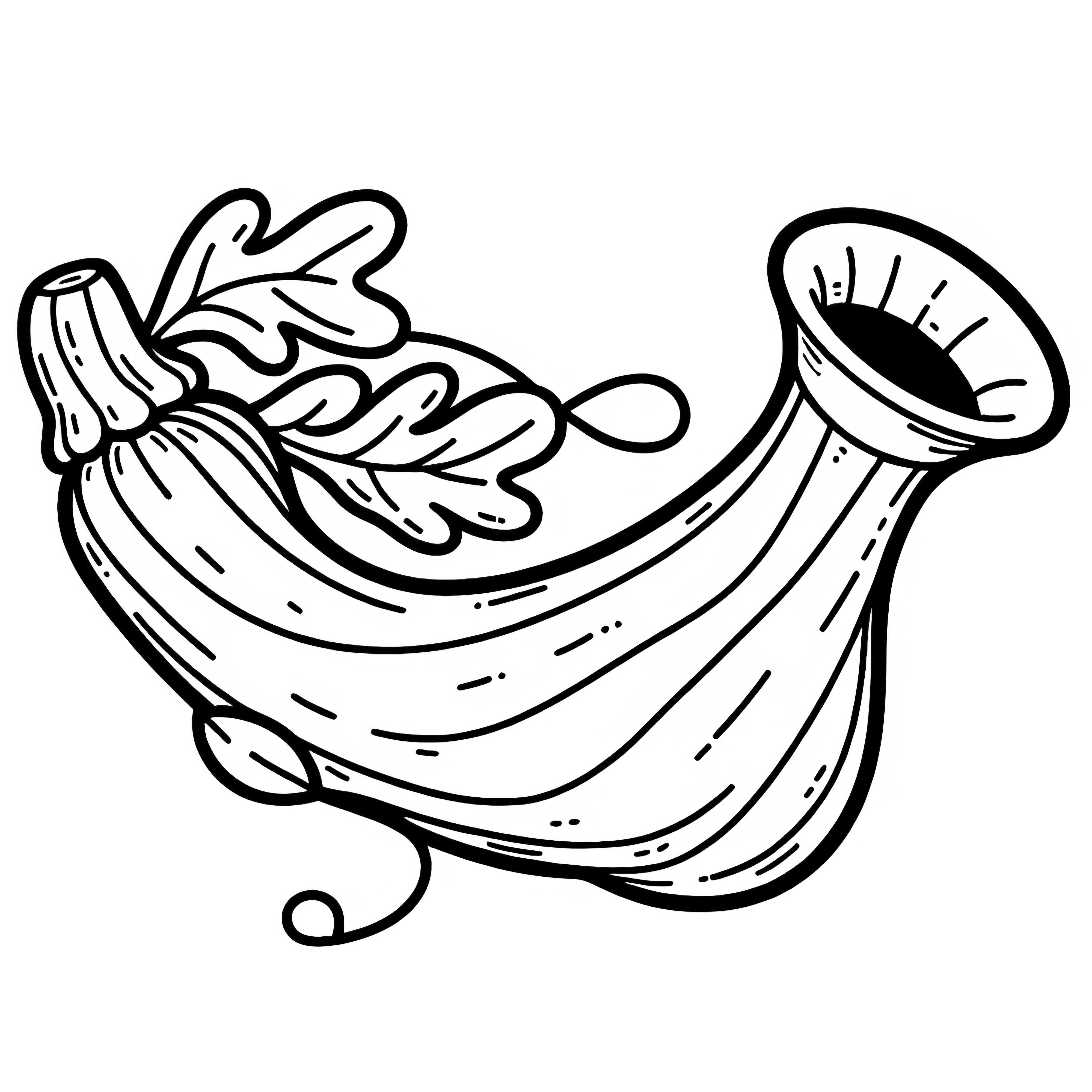 Image &agrave; colorier de courgette Tromboncino &agrave; t&eacute;l&eacute;charger gratuitement