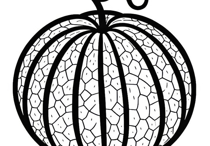 Modèle de coloriage de melon gratuit