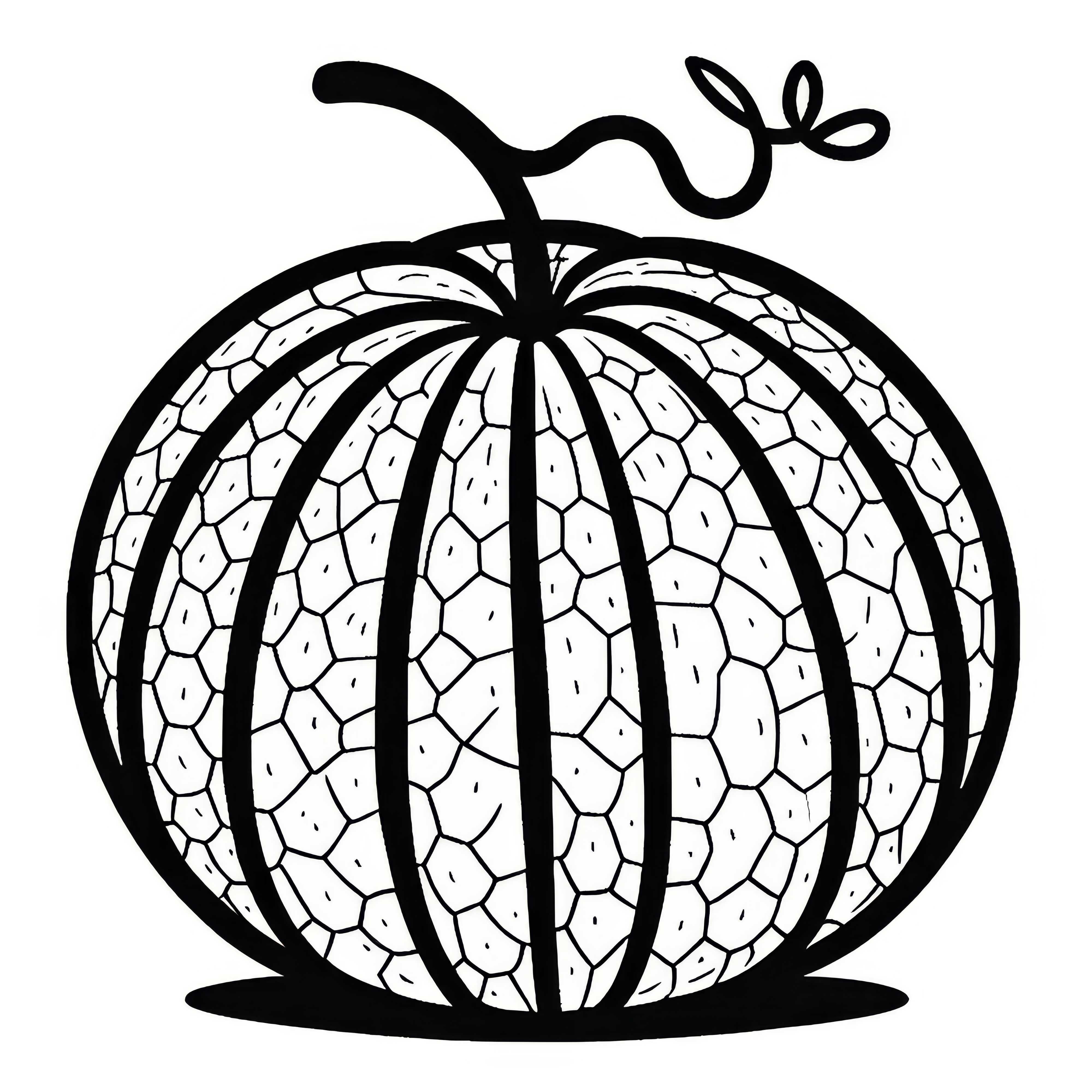 Mod&egrave;le de coloriage de melon d'eau gratuit