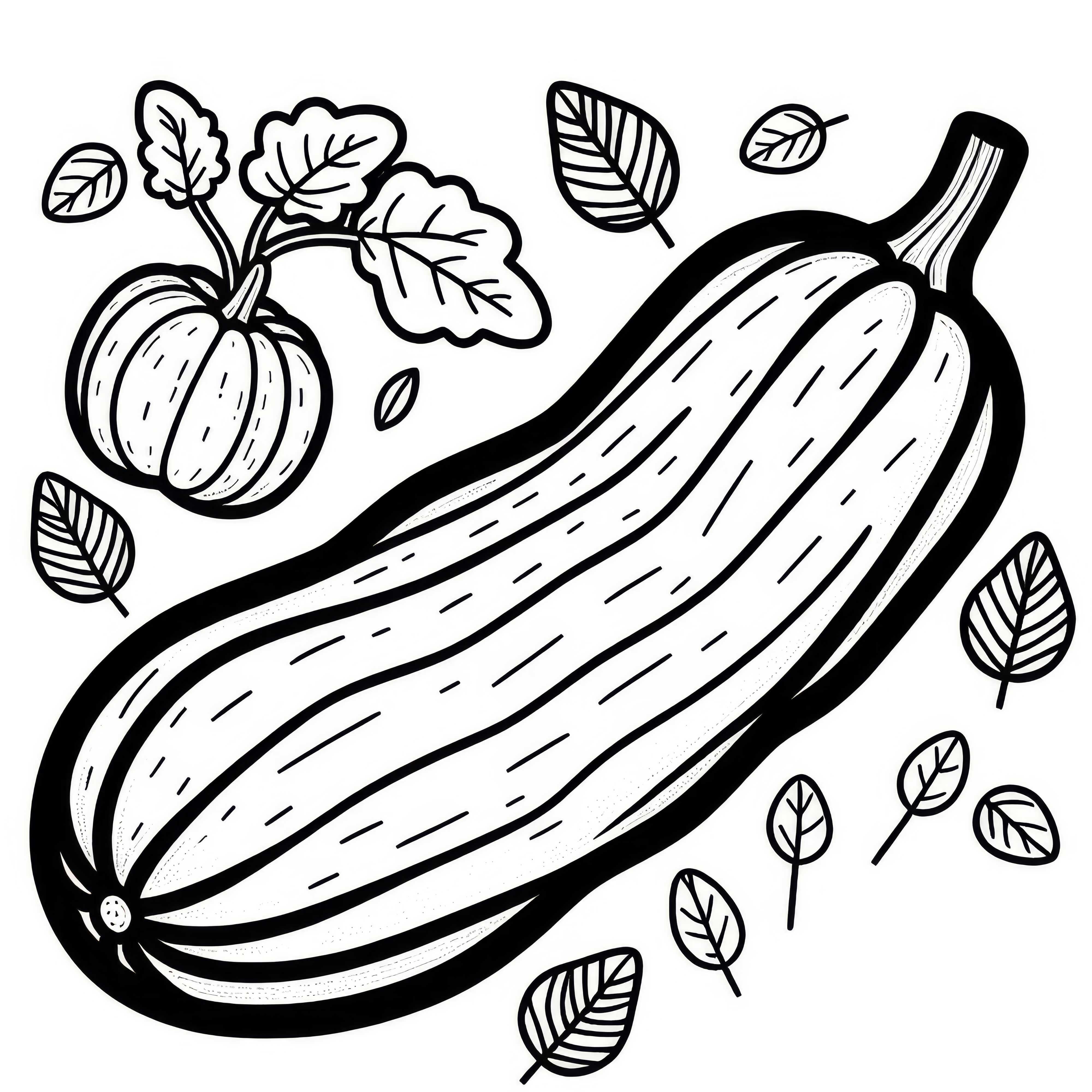 Coloriage de courgette gratuit