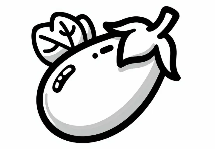 White Eggplant Coloring Page Free