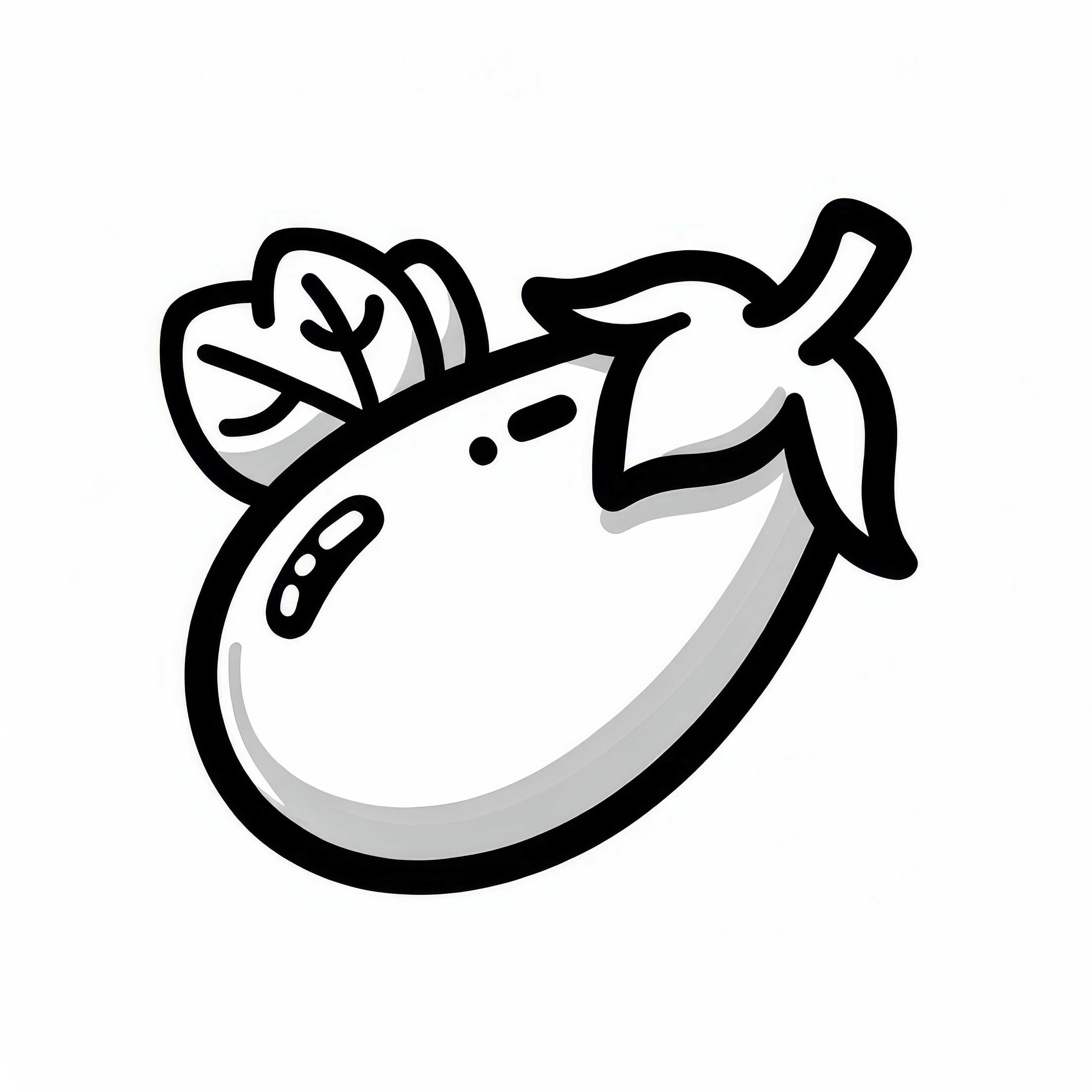 Image &agrave; colorier d'aubergine blanche gratuit