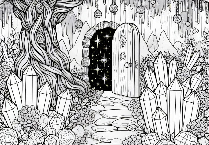 Kristalna jama - Tajna vrata se odpirajo - Barvna slika brezplačno