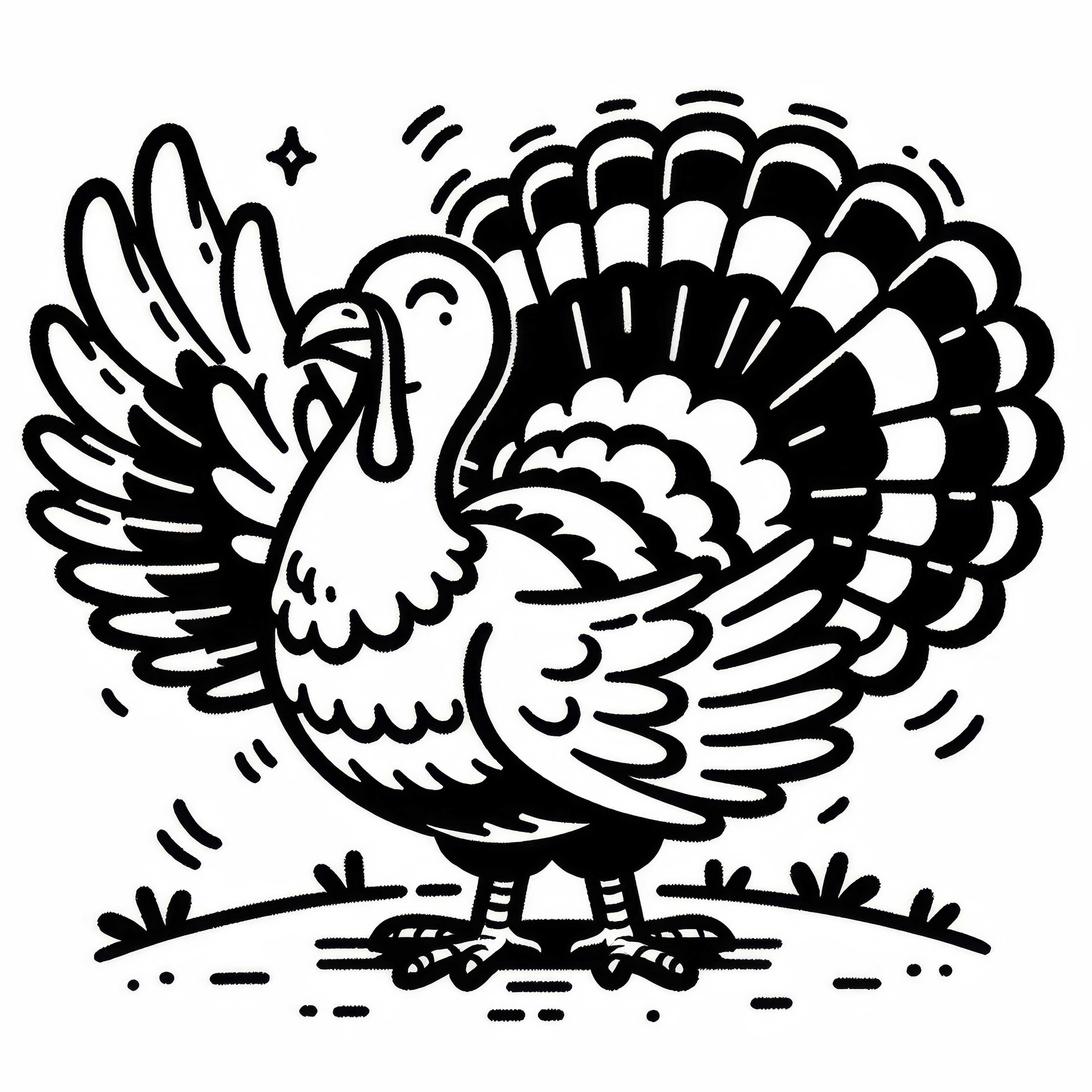 Putene breier ut vingene - Fargeleggingsbilde gratis