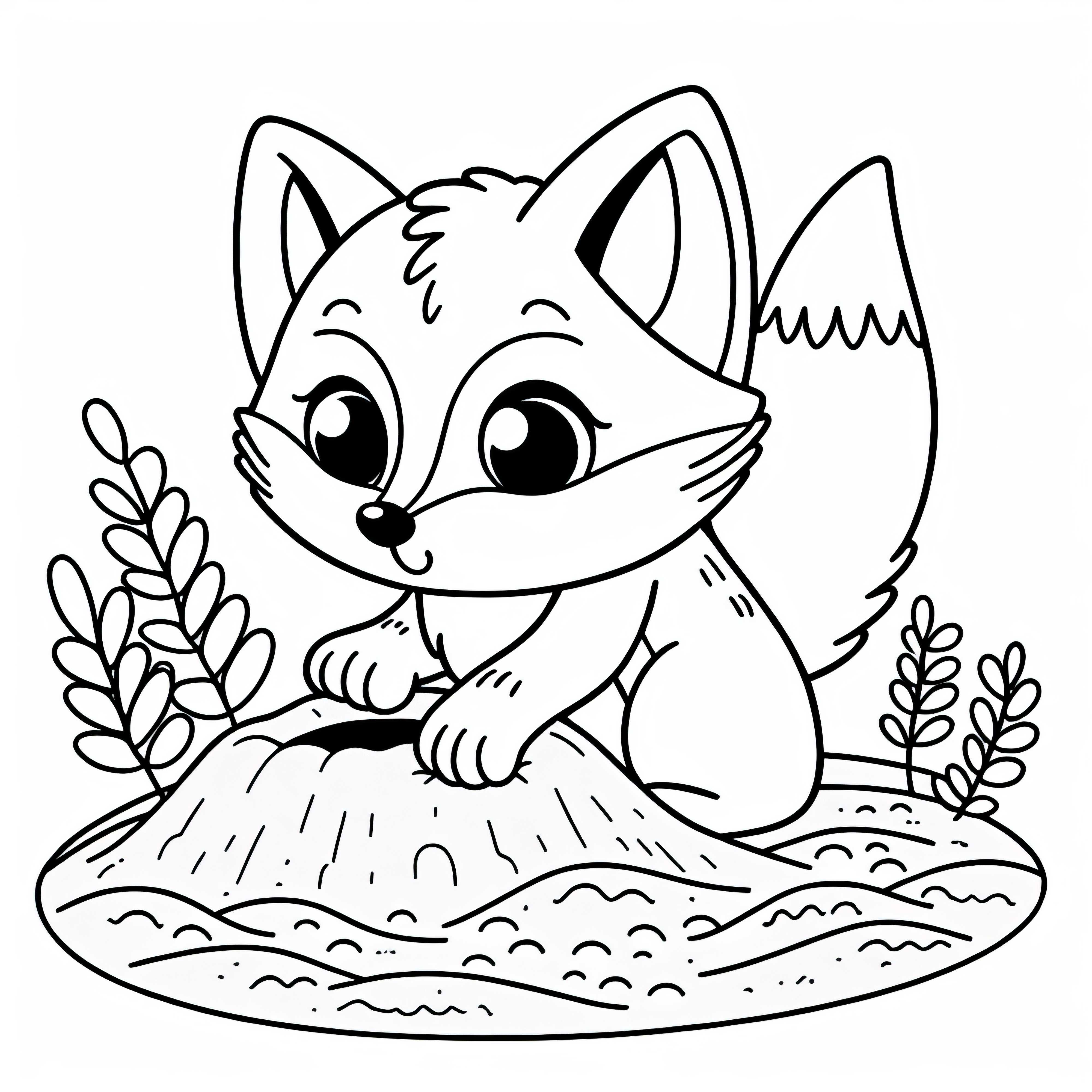 &Oslash;rkenr&aelig;v graver i sandet &ndash; Malebog gratis