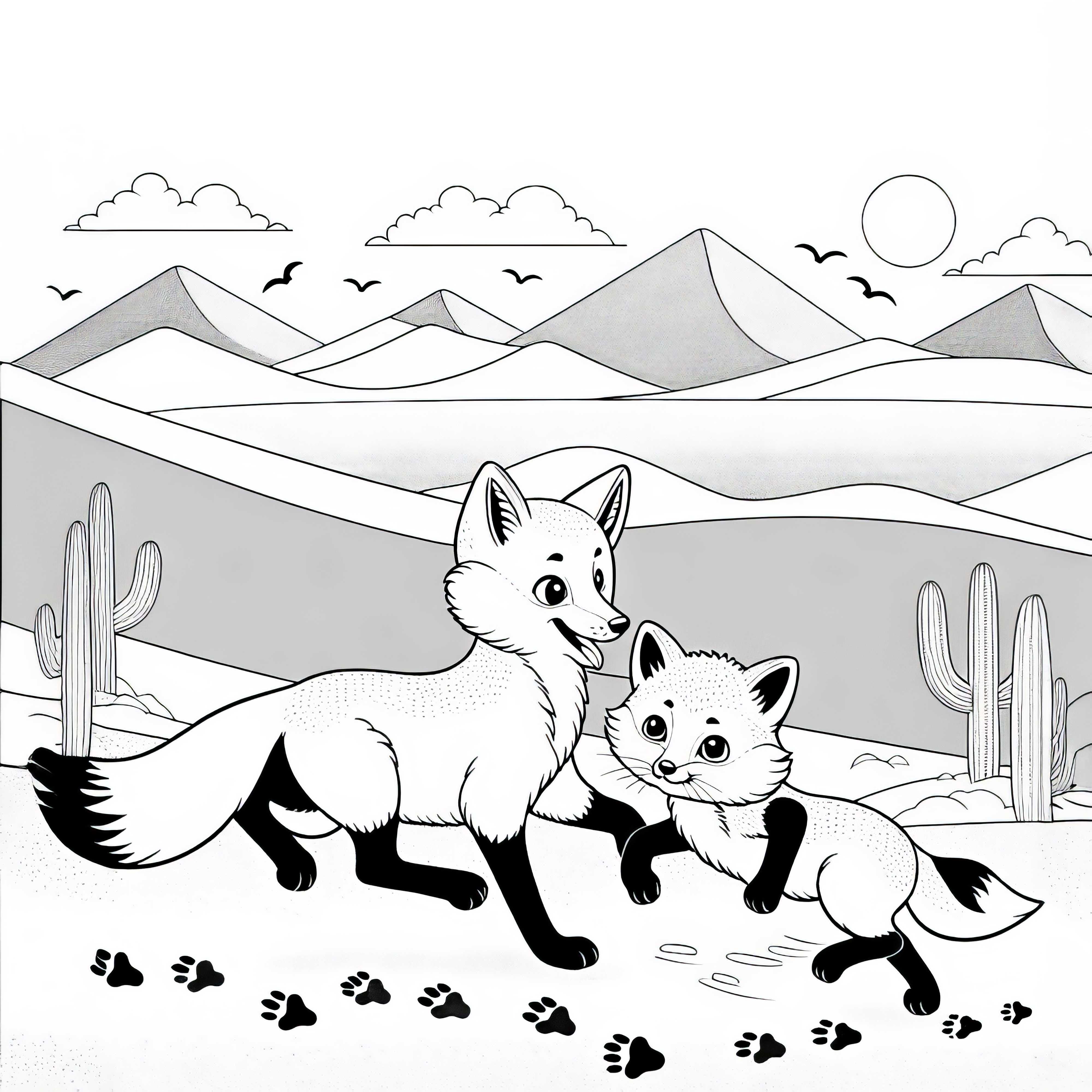 To W&uuml;stenr&aelig;ve leger sammen i &oslash;rkenen &ndash; Farvel&aelig;gning gratis