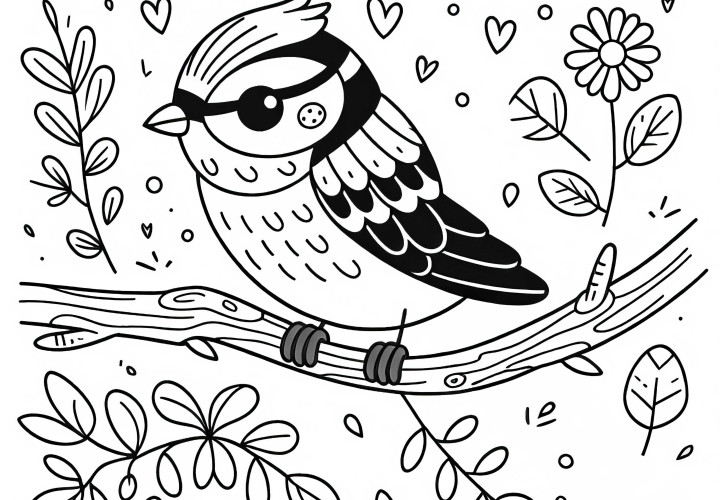 Blåmeis Fuglen Europa Fargeleggingsbilde Gratis