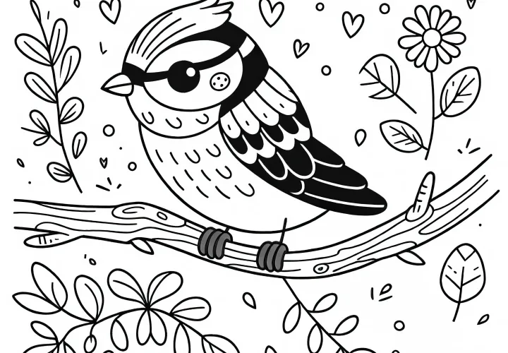 Pintura para colorir do pássaro azul na Europa grátis