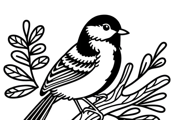 Mestre-chapim – Pássaro na Europa – Desenho para colorir gratuito