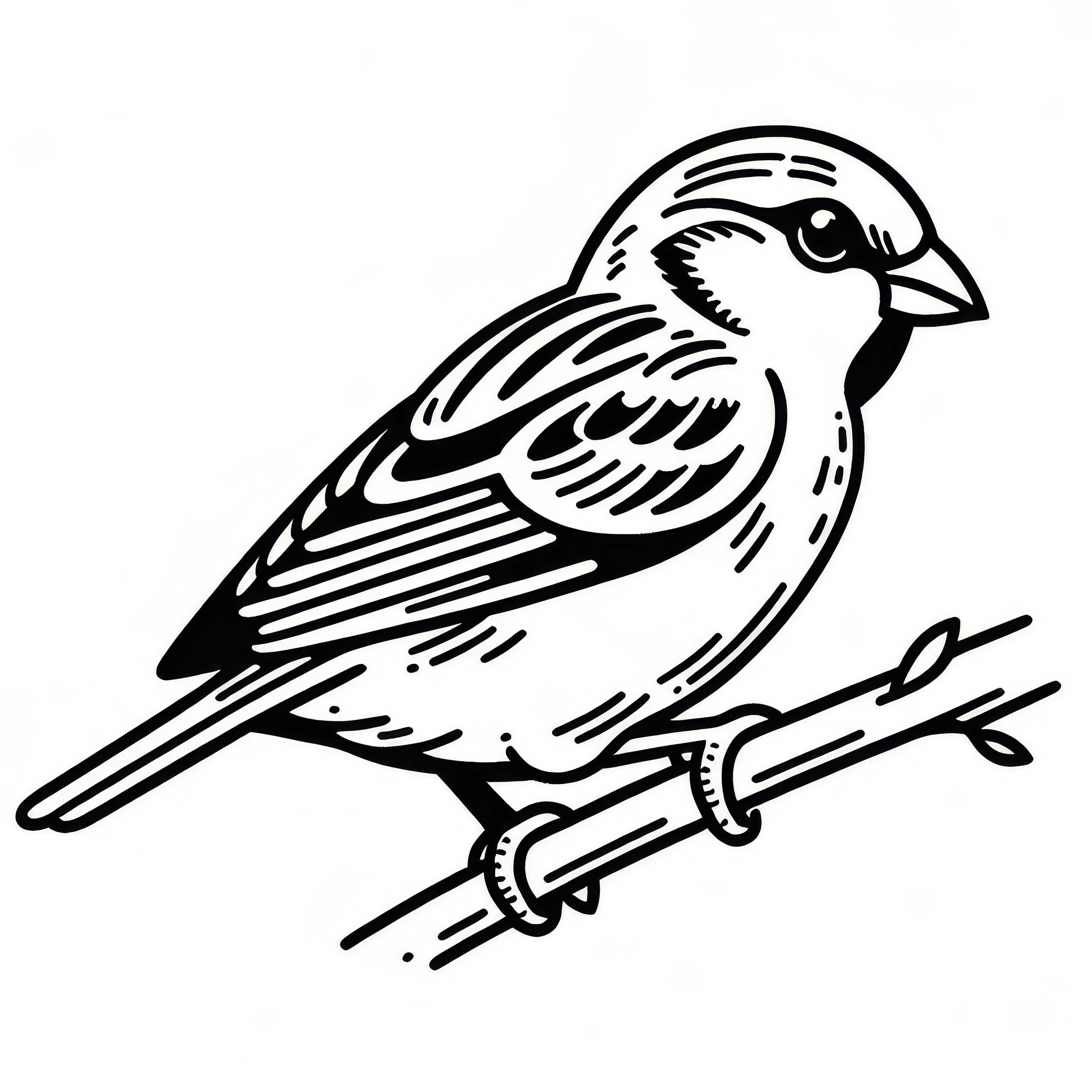 Spatz Husspurv Fugl Europa Fargeleggingsbilde Gratis