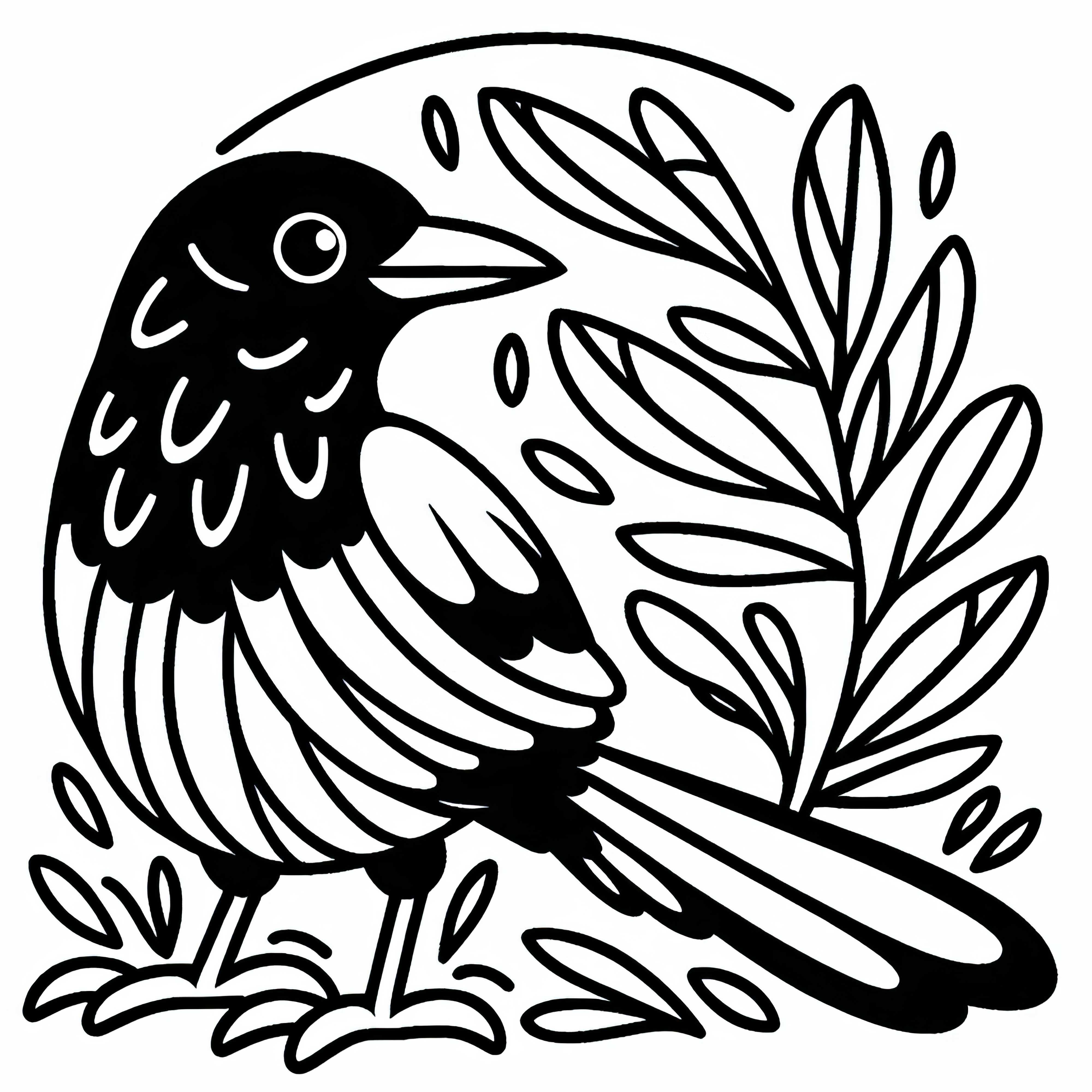 Elster ptica Evropa slikica za barvanje brezplačno Ptica Elster Evropa barvna slika brezplačno