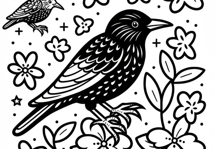 Desenho para colorir Star Vogel Europa grátis