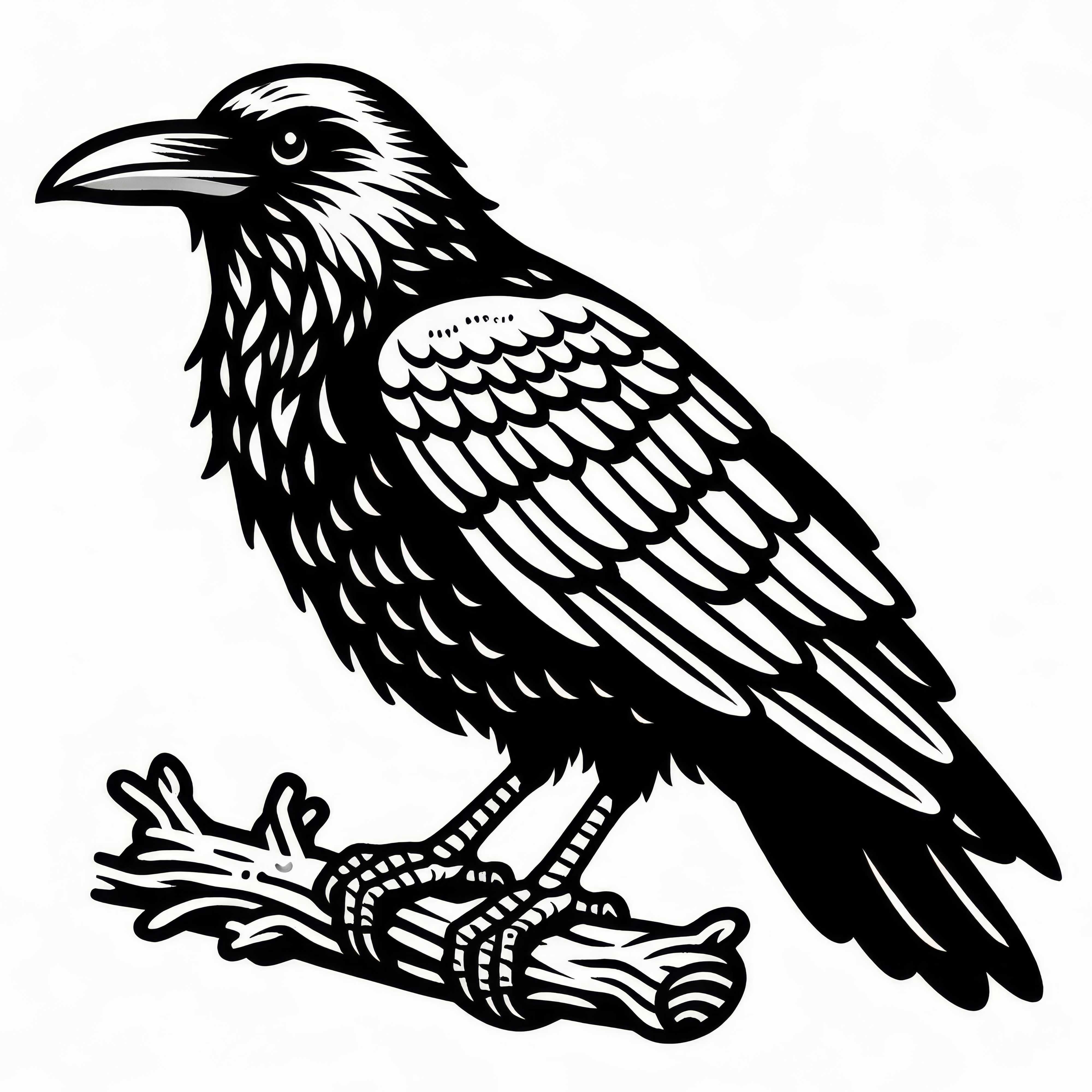 Corvo, corvo comum, pássaro na Europa – desenho para colorir gratuito Corvo, corvo-comum, pássaro na Europa – modelo para colorir gratuito