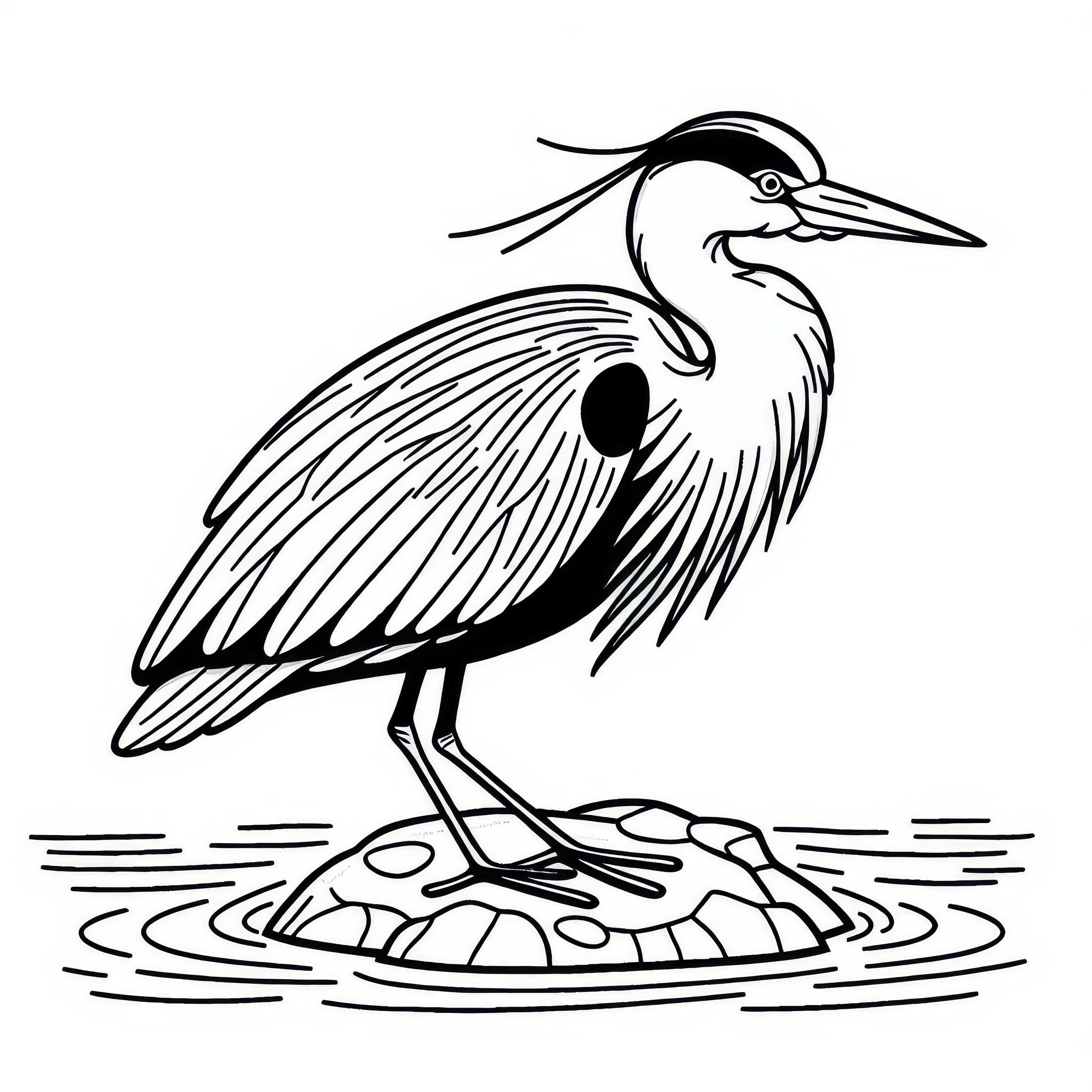 Gr&aring;hegre fugl i Europa &ndash; Gratis fargelegging mal