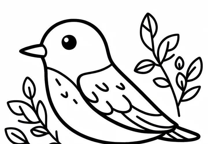 Desenho para colorir do pássaro pirol da Europa grátis