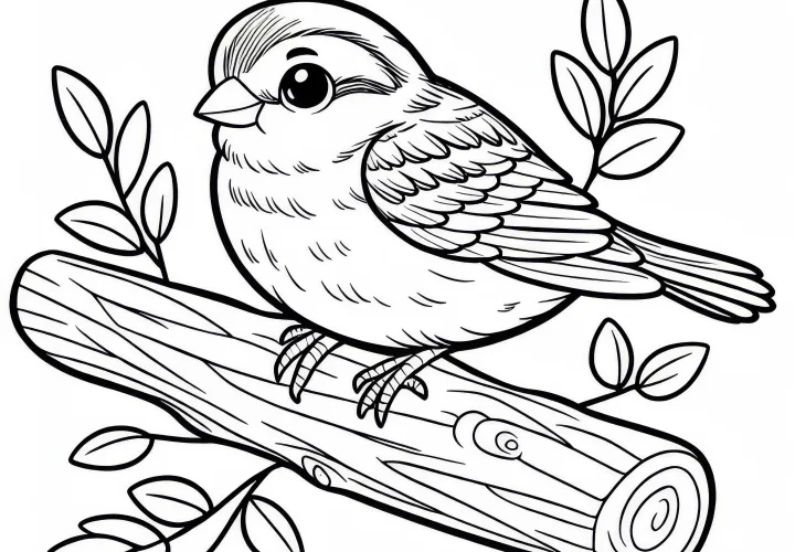 Pintura para colorir de pardal de campo, Europa, download gratuito e pintura