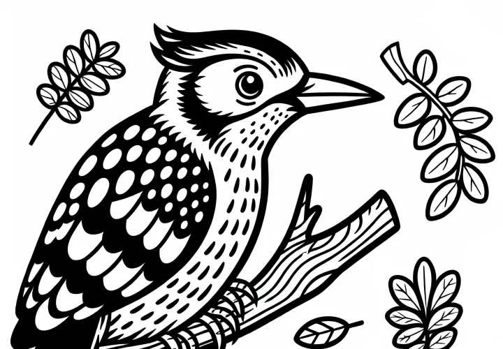 Pintura para colorir do Picapau Verde Europa Grátis