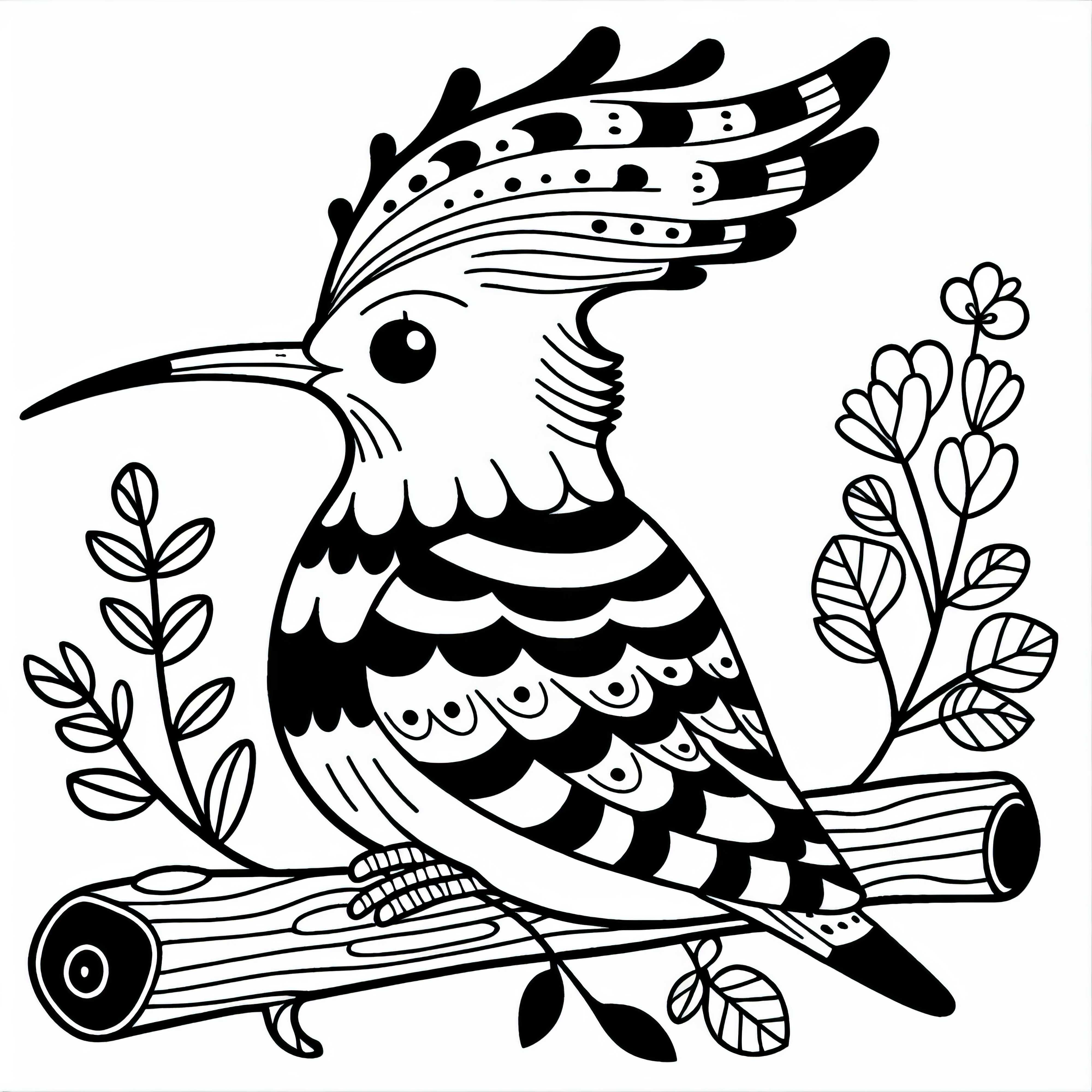 Slika za barvanje ptice upanja Evropa brezplačno Hippopotamus ptica Evropa barvna slika brezplačno