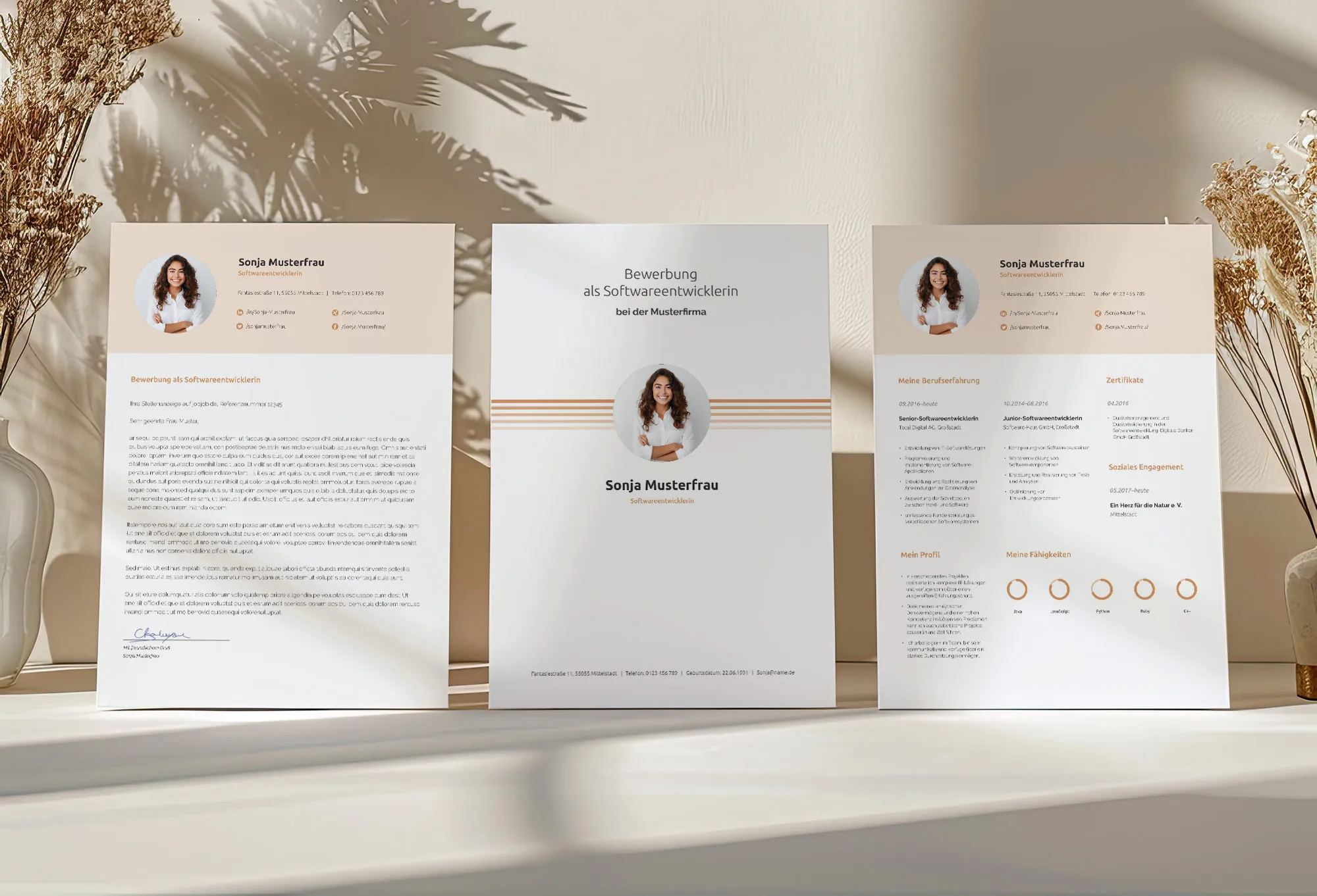 Application as dental hygienist: Template for cover letter and resume for download
