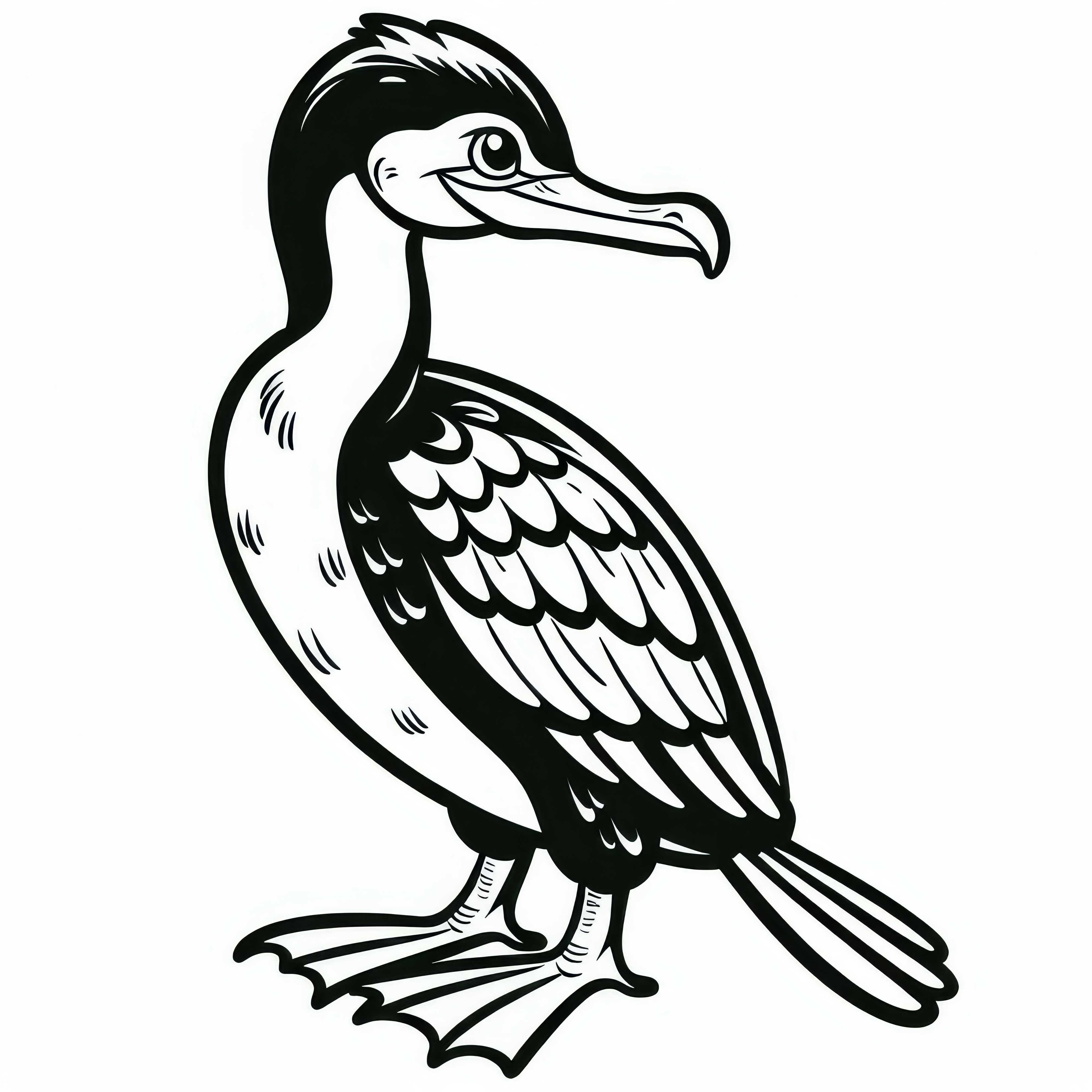Cormorão Pássaro Europa Desenho para Colorir Grátis Cisne Pato Europa Desenho Para Colorir Grátis